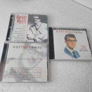 Lot of 3 Buddy Holly Audio CD's Oh Boy 1994 2000 Not Fade Away 1996